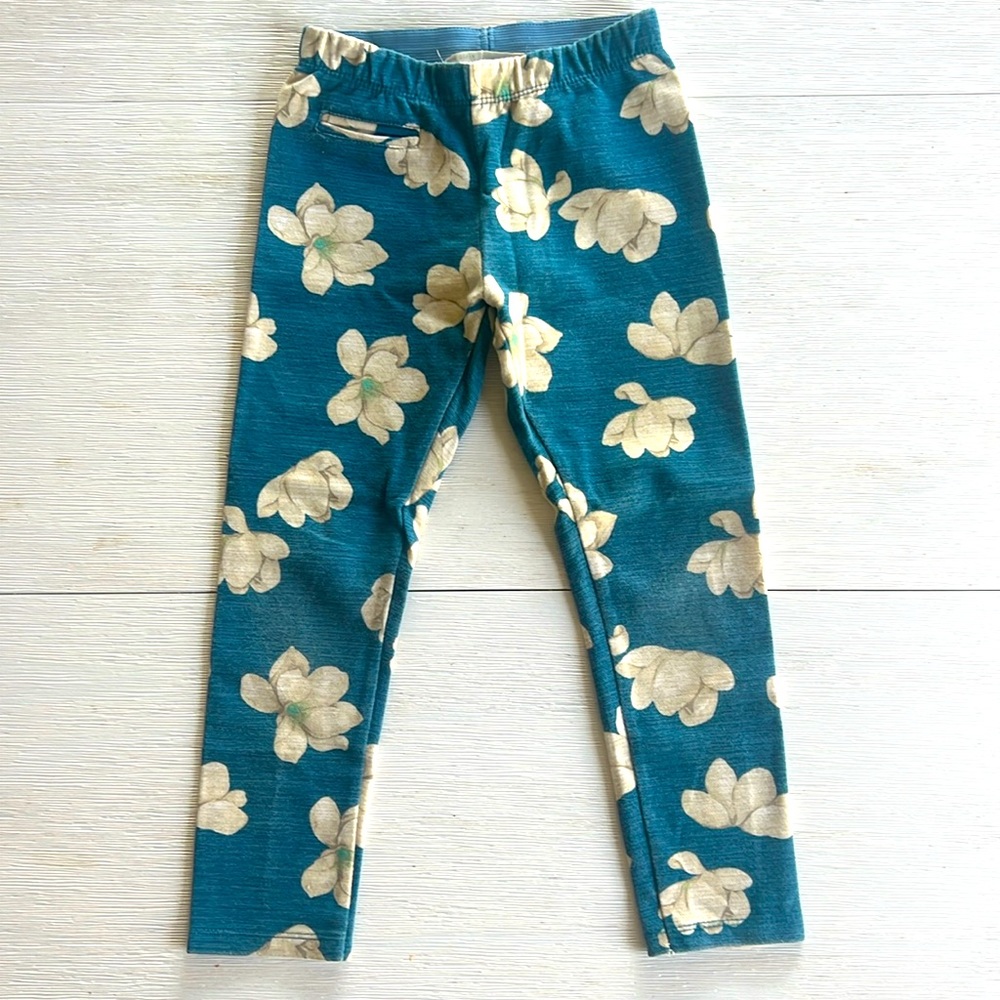 Zara Girls Soft Collection Floral Leggings - Size 6